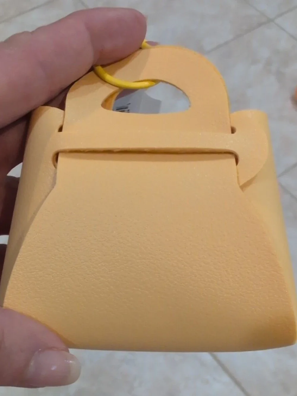 Yellow  Handbag Bag Charm with Sparkling 'Smile' By Sisi